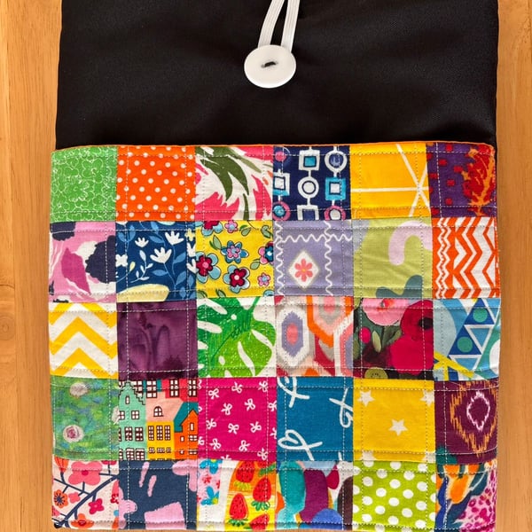 Patchwork squares bright iPad, book case