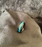 Resin ring handmade lagoon blue  - Image 1