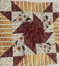 Handmade Autumn Sampler Quilt - Reversible Pumpkin Patchwork Throw - Image 2