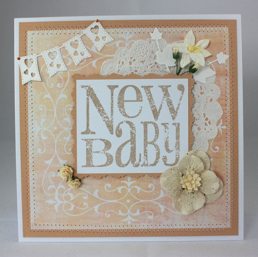 Handmade new baby card