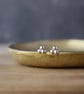 Tiny Silver Triple Dot Stud Earrings – Minimalist Sterling Silver Everyday Studs
