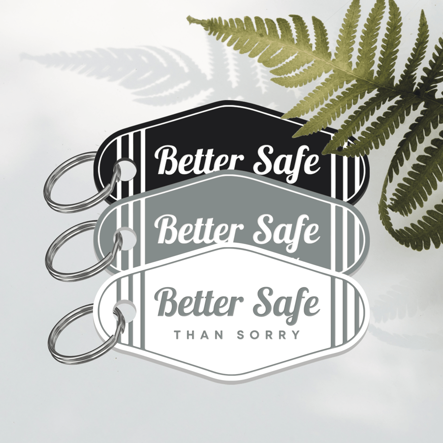 Better Safe - Classic Keyring: Custom Emergency Contact Keychain, Safety Gift
