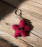 Handmade Crochet Starfish Keychain Amigurumi Bag Charm, Soft Plush Accessory