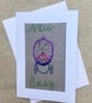 New baby character embroidered card. - Image 2