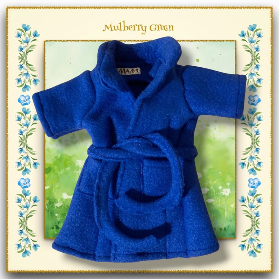Cosy Royal Blue Fleece Dressing Gown