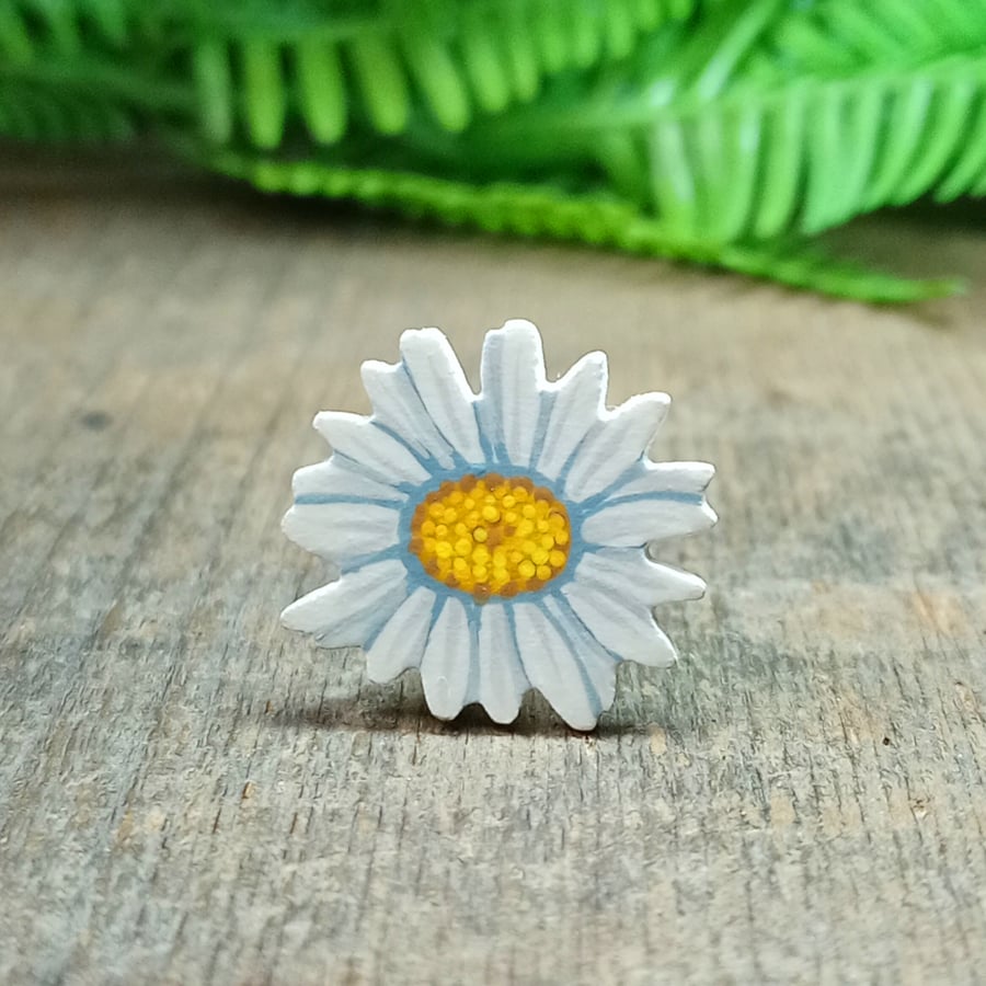 Daisy Pin, Handmade Daisy Brooch, April Birth Flower, April Birthday Gift