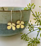 Yellow flower enamel earring - Image 3