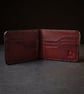 Burgundy Oxblood Full Grain Leather Bifold Wallet 6 Card Slots Mens Wallet UK
