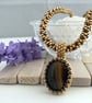 Tiger's Eye Bead Weave Pendant With Beaded Kumihimo Chain - Image 2