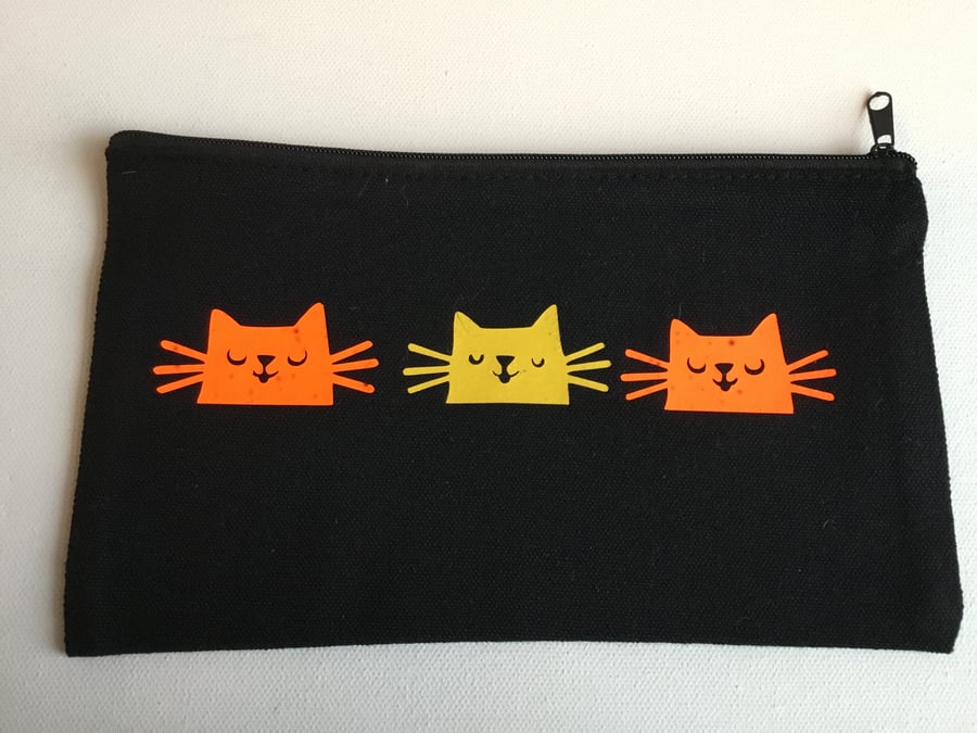 Cat treat bag. Pencil case. Make up bag