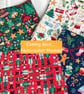 Reusable Christmas Party Crackers. Set of 4 in Holly fabric - Image 5