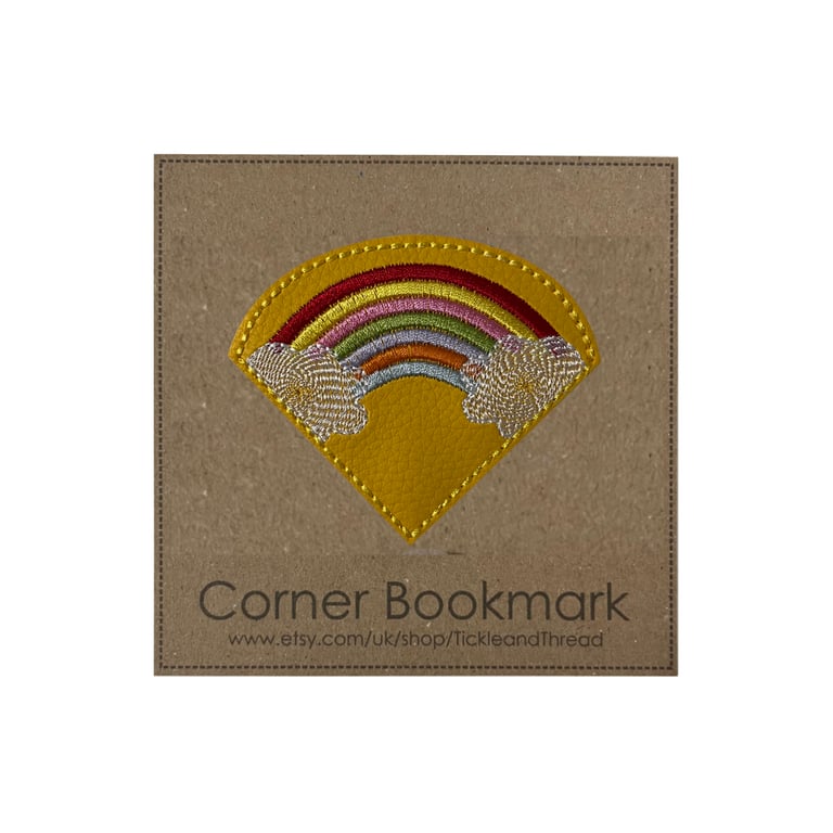 Sunshine and Rainbow Corner Bookmark: Vinyl Bookmark