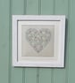 Small framed hand-embroidered textile, lasting gift, anniversary, friendship.. - Image 4