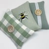 SALE - LAVENDER SACHET BUNDLE - sage green bee, stripes and checks