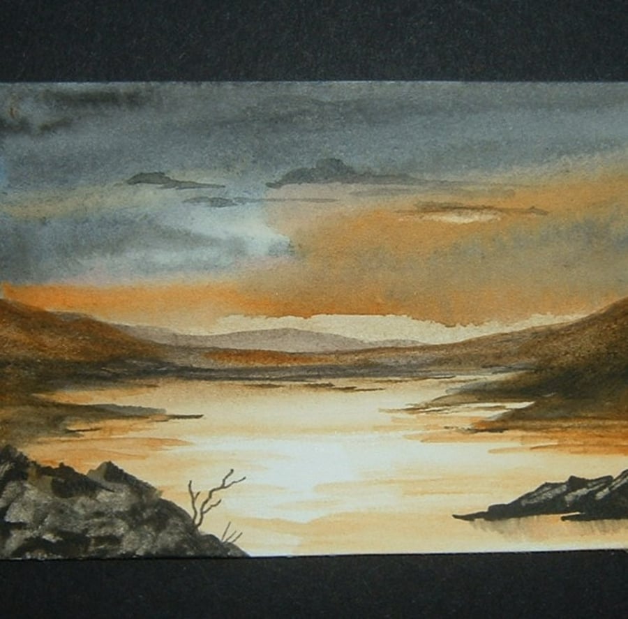 watercolour landscape aceo art painting ref 371