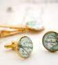 Tie Clip and Cufflinks Set with Custom Map Location, Personalised Gift for Him - Image 5