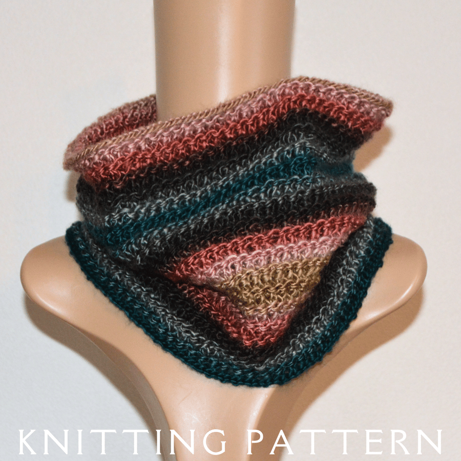 Cowl Knitting Pattern The Granite Cowl PDF PATTERN ONLY