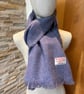Harris Tweed Plain Light Purple Scarf  , 200cm length x 36com width