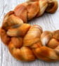 Corriedale Hand Dyed Spinning Fibre Pumpkin Spice 100g - Image 4