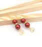 Pearl Earrings - Love Heart Pearl Drop Earrings - Choice of Colours - Image 5