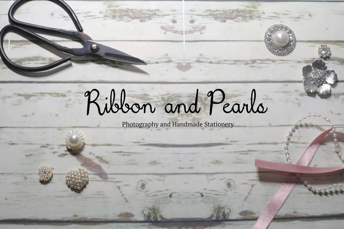 Ribbon and Pearls Stationery
