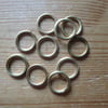 10 x 15mm Hollow Brass Rings for Traditional Dorset Button Making