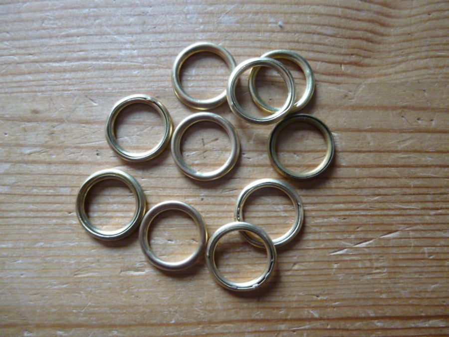 10 x 15mm Hollow Brass Rings for Traditional Dorset Button Making