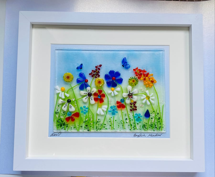Meadows fused glass picture 