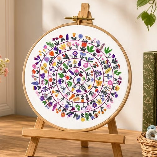 Round and Round the Garden Hand Embroidery PDF Pattern