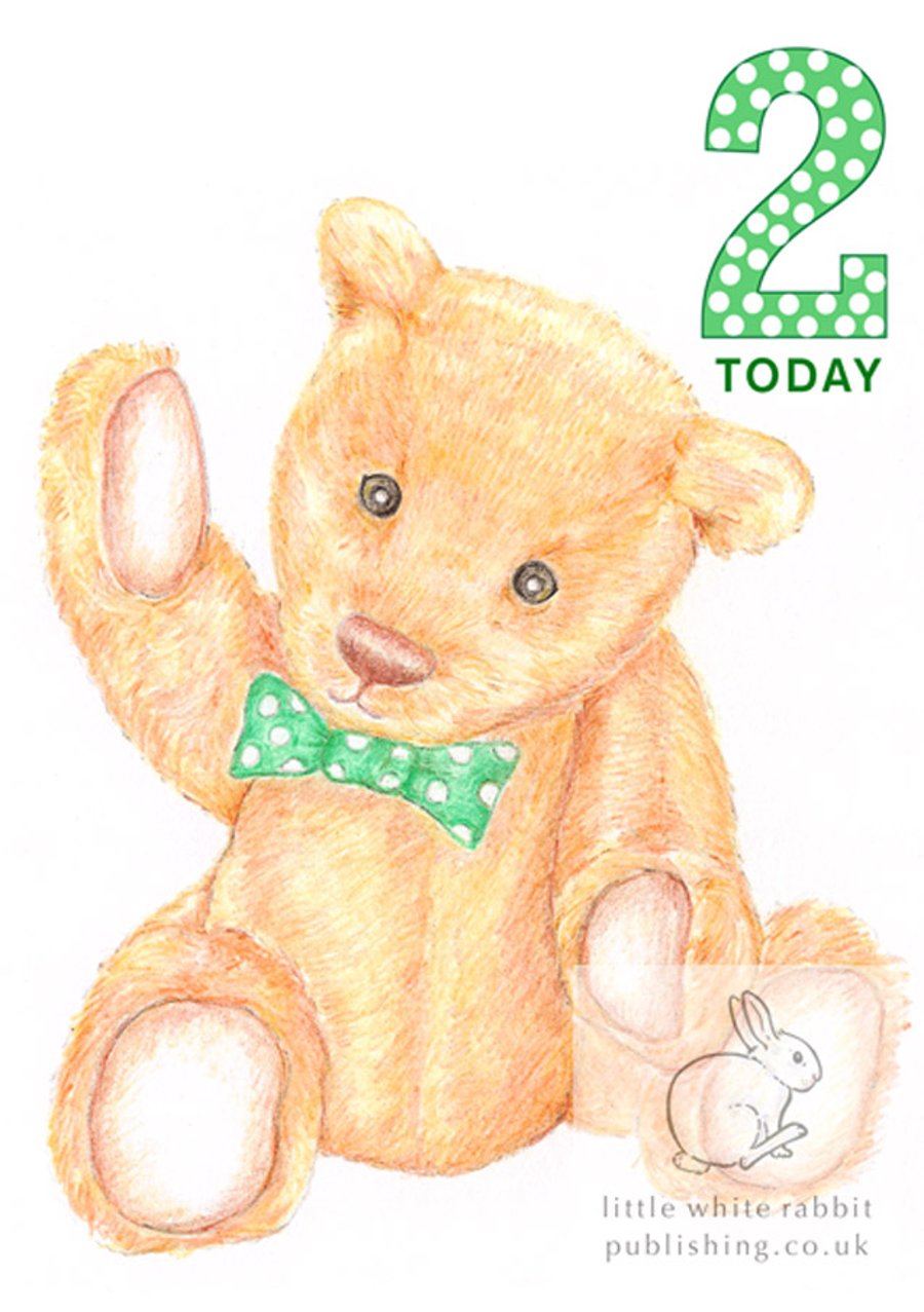 Horace the Teddy Bear - 2 Today Card
