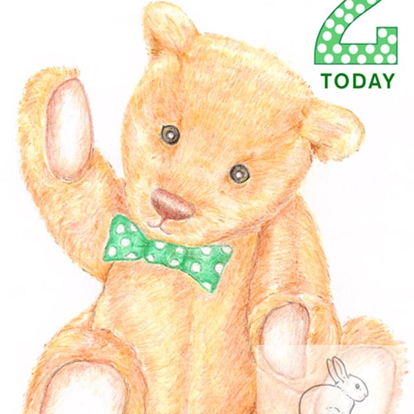 Horace the Teddy Bear - 2 Today Card