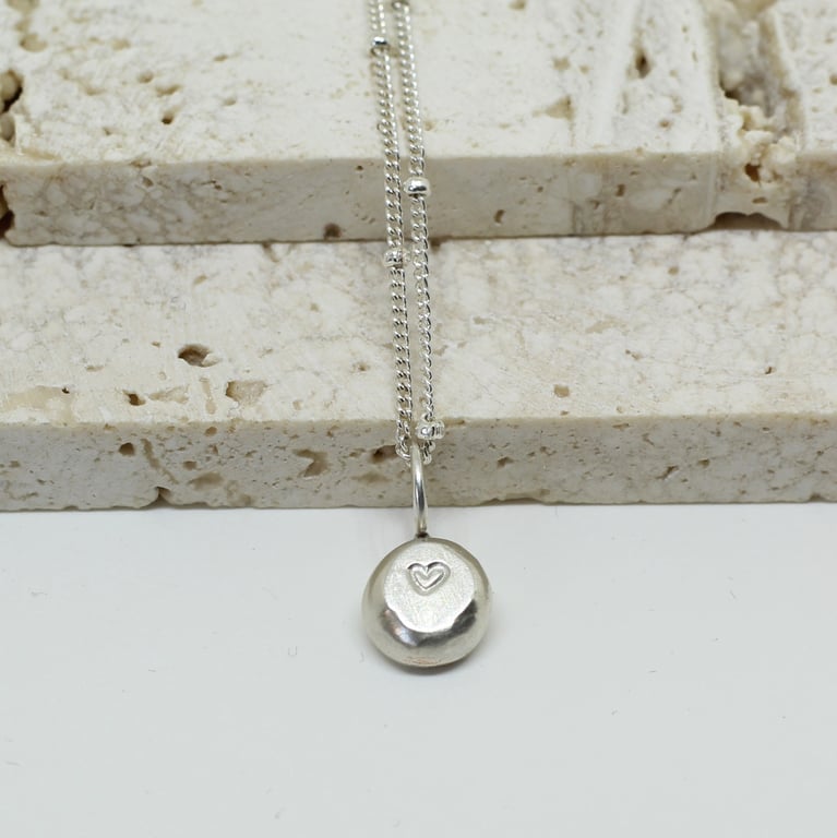 Recycled Silver Heart Pendant