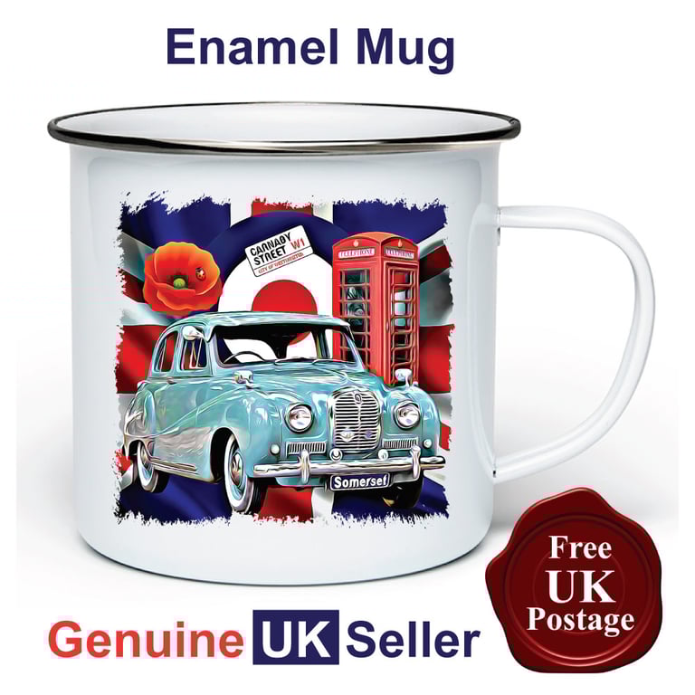 Austin A40 Somerset Mug, Camping Mug, Hiking Mug, Fishing Mug, Outdoor Mug, 
