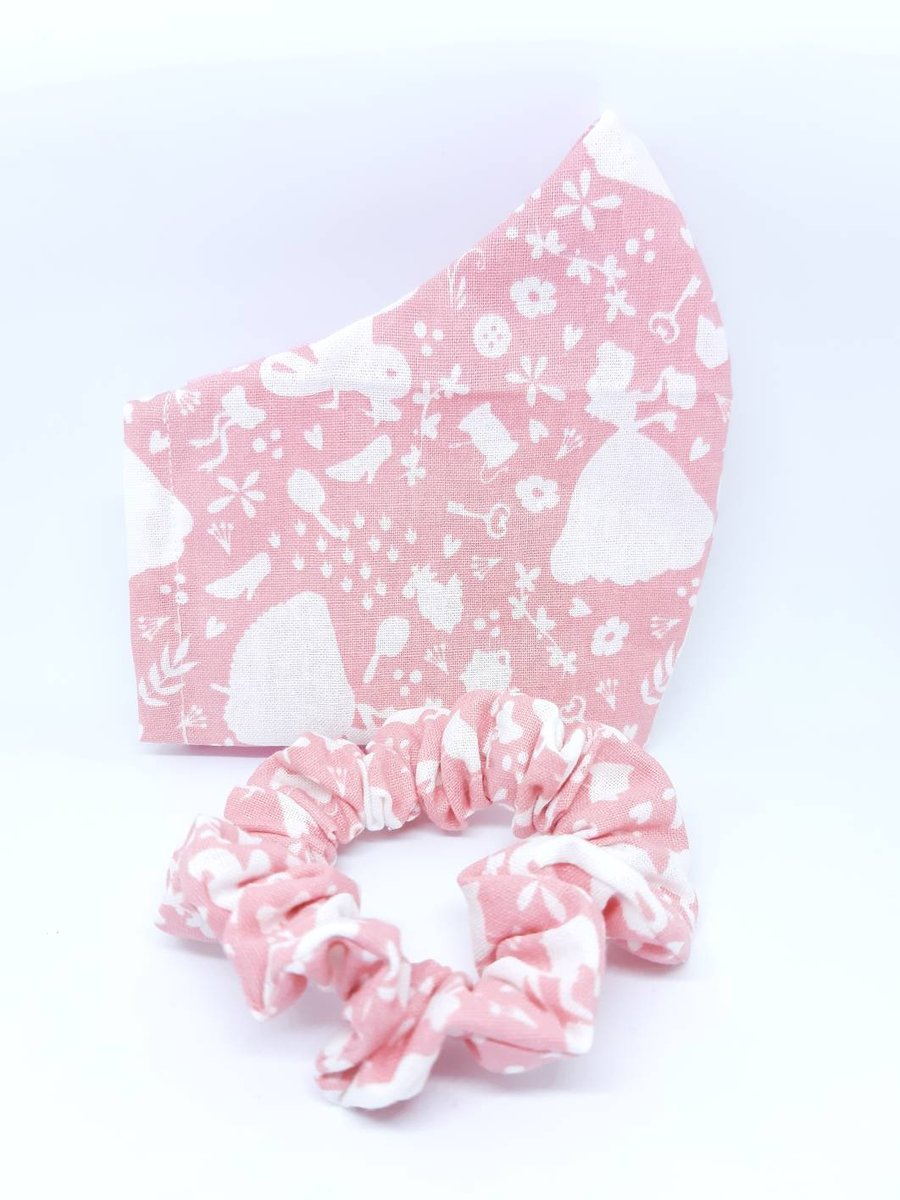 Child's Face Covering with Matching Scrunchie