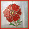 Poppy Stained Glass Suncatcher 