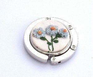 Handcrafted Blue Floral Bag Hanger