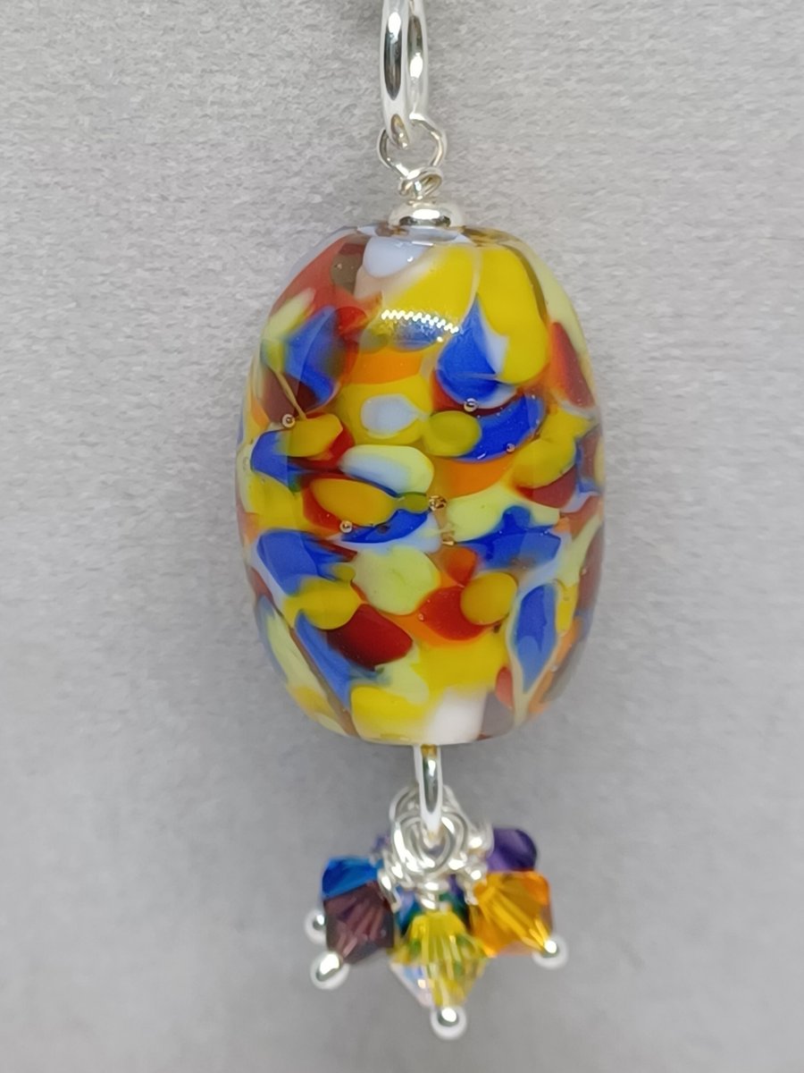 Rainbow Glass Pendant, Lampwork Glass Pendant, Rainbow Lampwork, LGBTQIA Jewelle