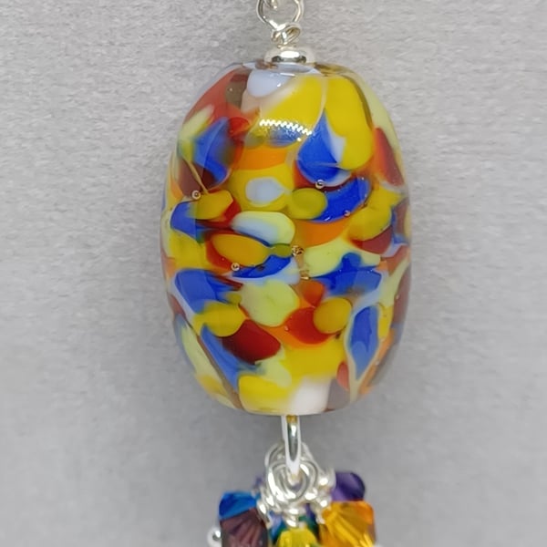 Rainbow Glass Pendant, Lampwork Glass Pendant, Rainbow Lampwork, LGBTQIA Jewelle