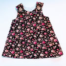 Dress, 6-12 months, A Line dress, pinafore, floral print needlecord     