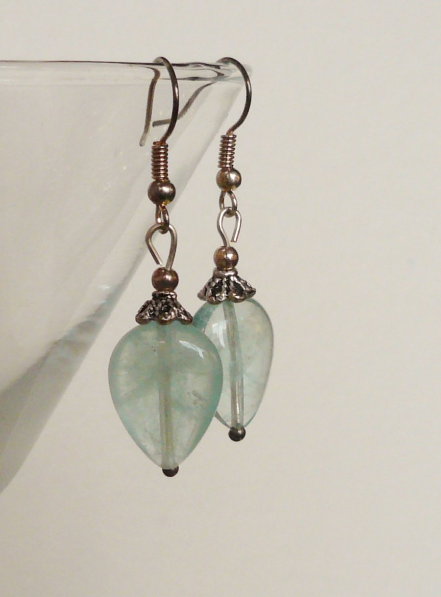 Pale Blue Fluorite Earrings   KCJE15