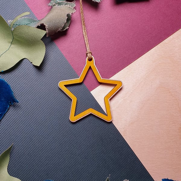 Laser Cut Christmas Star Decoration
