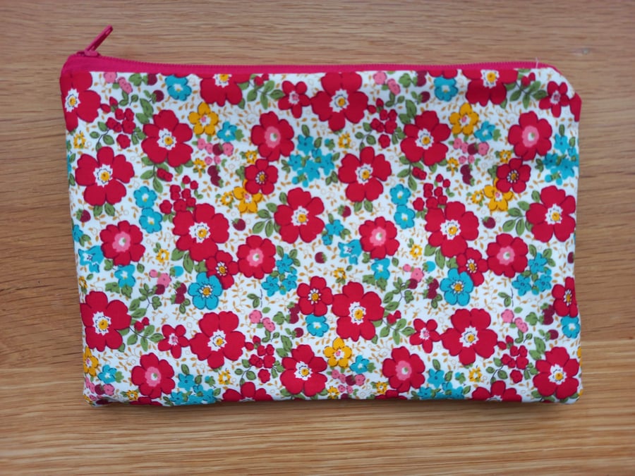 Red rock rose Storage pouch - ideal gift  make up bag