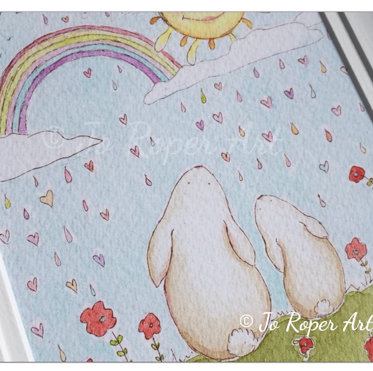 Rainbow Bright mounted print Jo Roper - Folksy