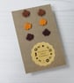 Autumn mini leaf stud earrings set - choose your style - Image 2