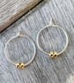Sterling Silver Hoops with 14k Gold Fill Rondelles