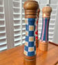 10 inch hand painted salt or pepper mill,salt grinder, tall salt mill