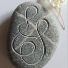 'Embrace' Handcarved pebble