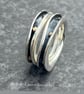 Freeform Stack Ring, silver freeform ring, silver stack ring, chunky stack ring, - Image 1