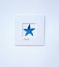 A blue batik 'Starfish' fabric picture - 4x4 inches including mount - Image 7