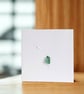 Sea Glass Bird Greetings Card - Handmade Coastal Keepsake Bird with a Big Heart - Image 1